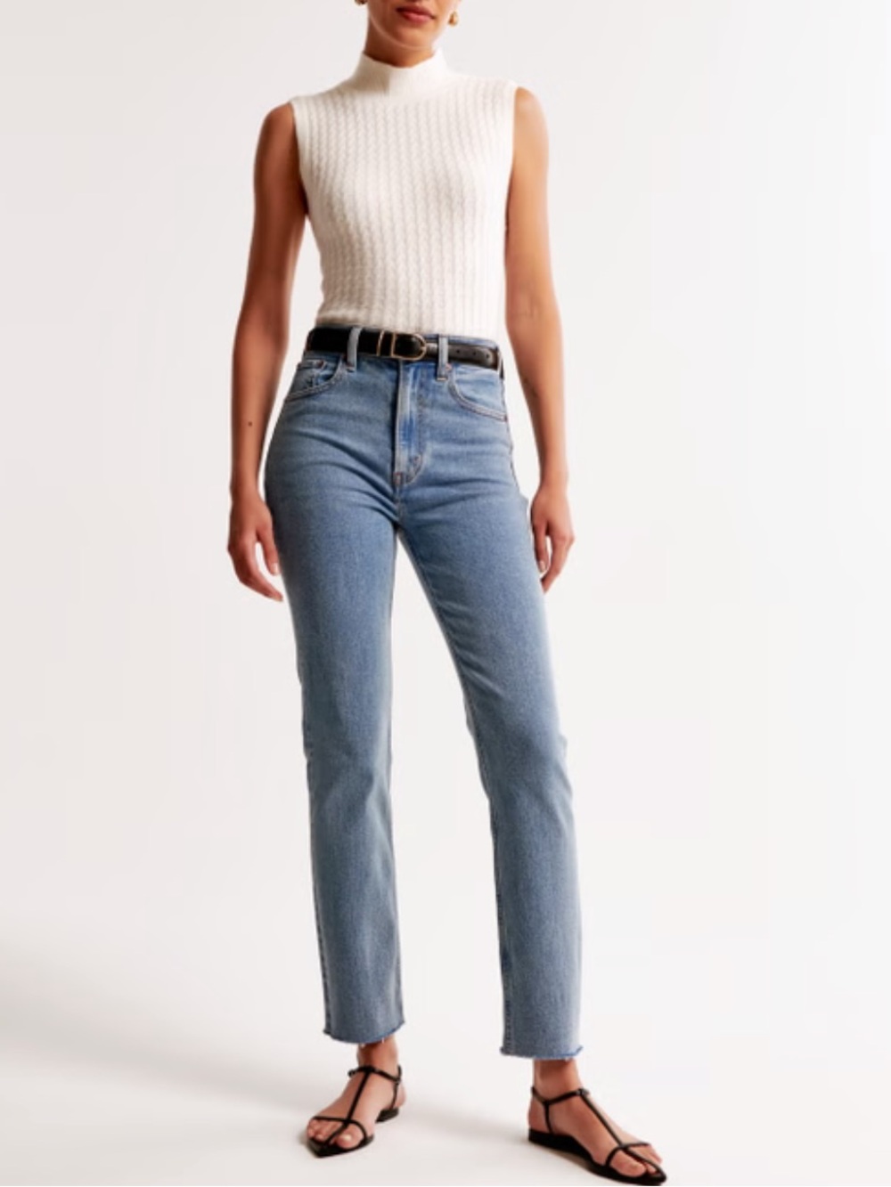 •Abercrombie• ultra high-rise ankle straight jeans long